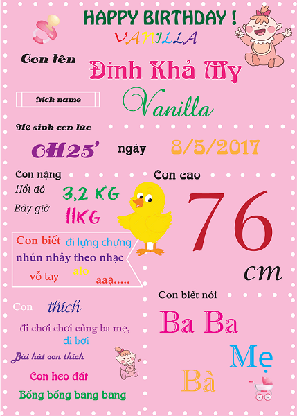 Mẫu bảng thông tin thôi nôi bé gái (5)