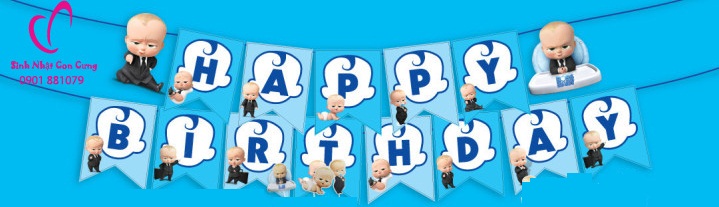 Set Phụ Kiện Trang Trí Bàn Tiệc Sinh Nhật Chủ Để Boss Baby (8)