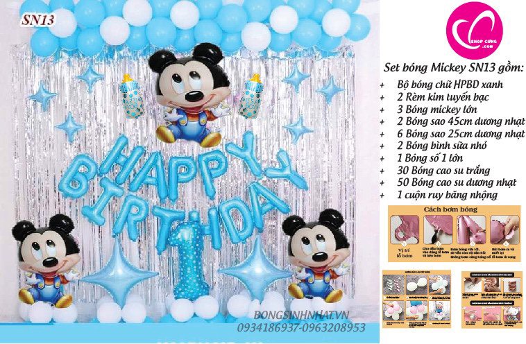 Set phụ kiện sinh nhật đẹp cho bé trai (1)